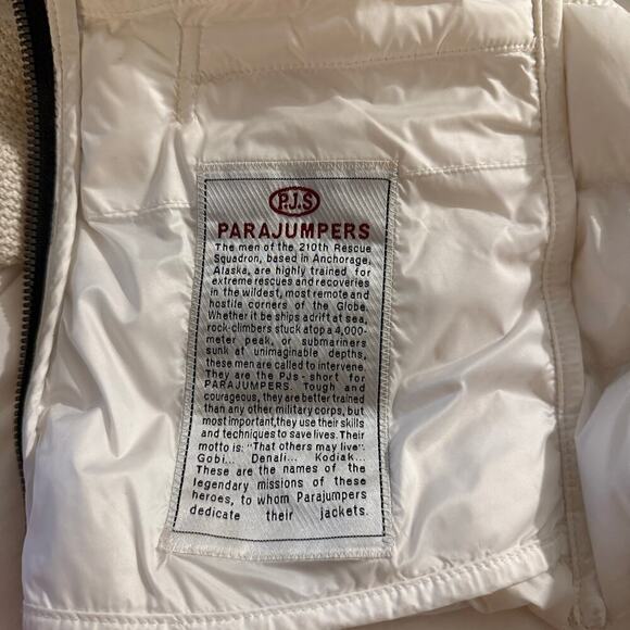 ParaJumpers Knitwear Mixed Media Jacket Cream XS - Picture 7 of 7